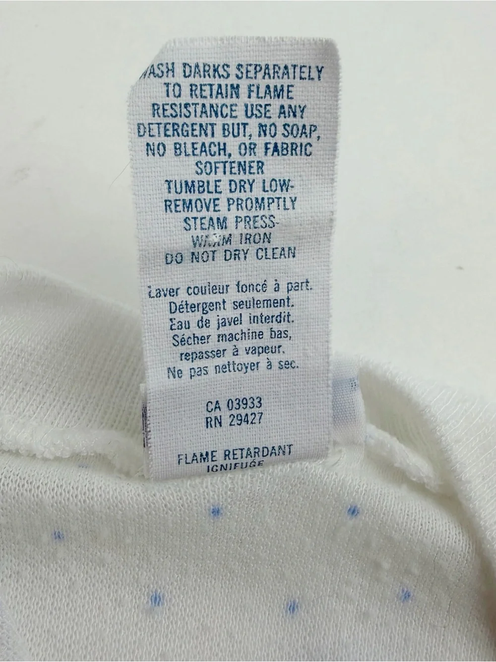 Vintage Alexis Newborn Infant Footed Sleeper White ABC’s Alphabet Kids